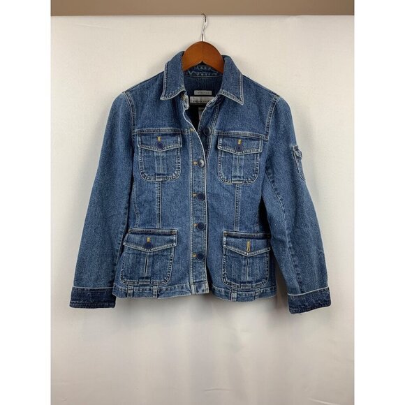 Jones New York Sport Stretch Denim Jacket S - Picture 1 of 6